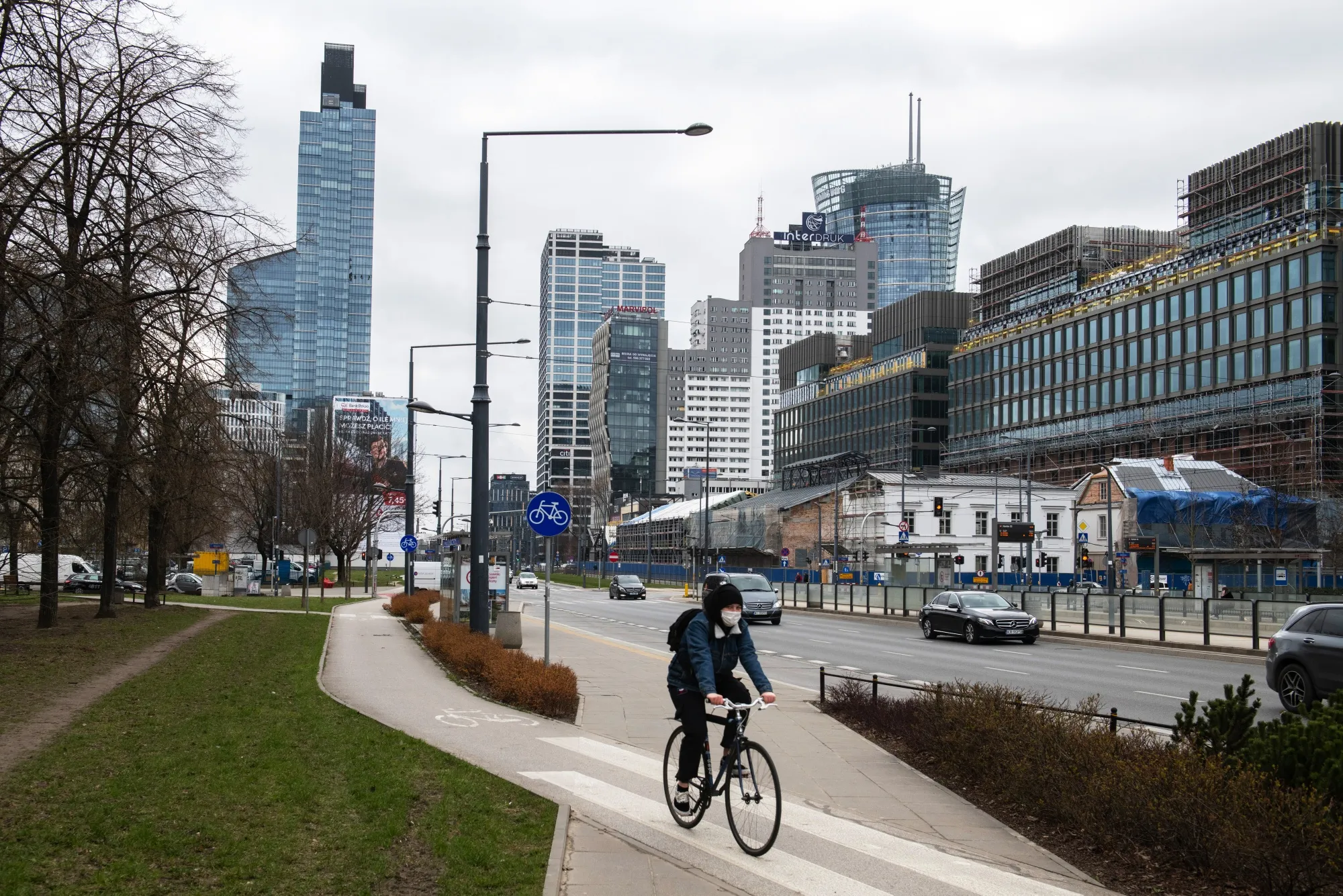 The financial district in Warsaw.