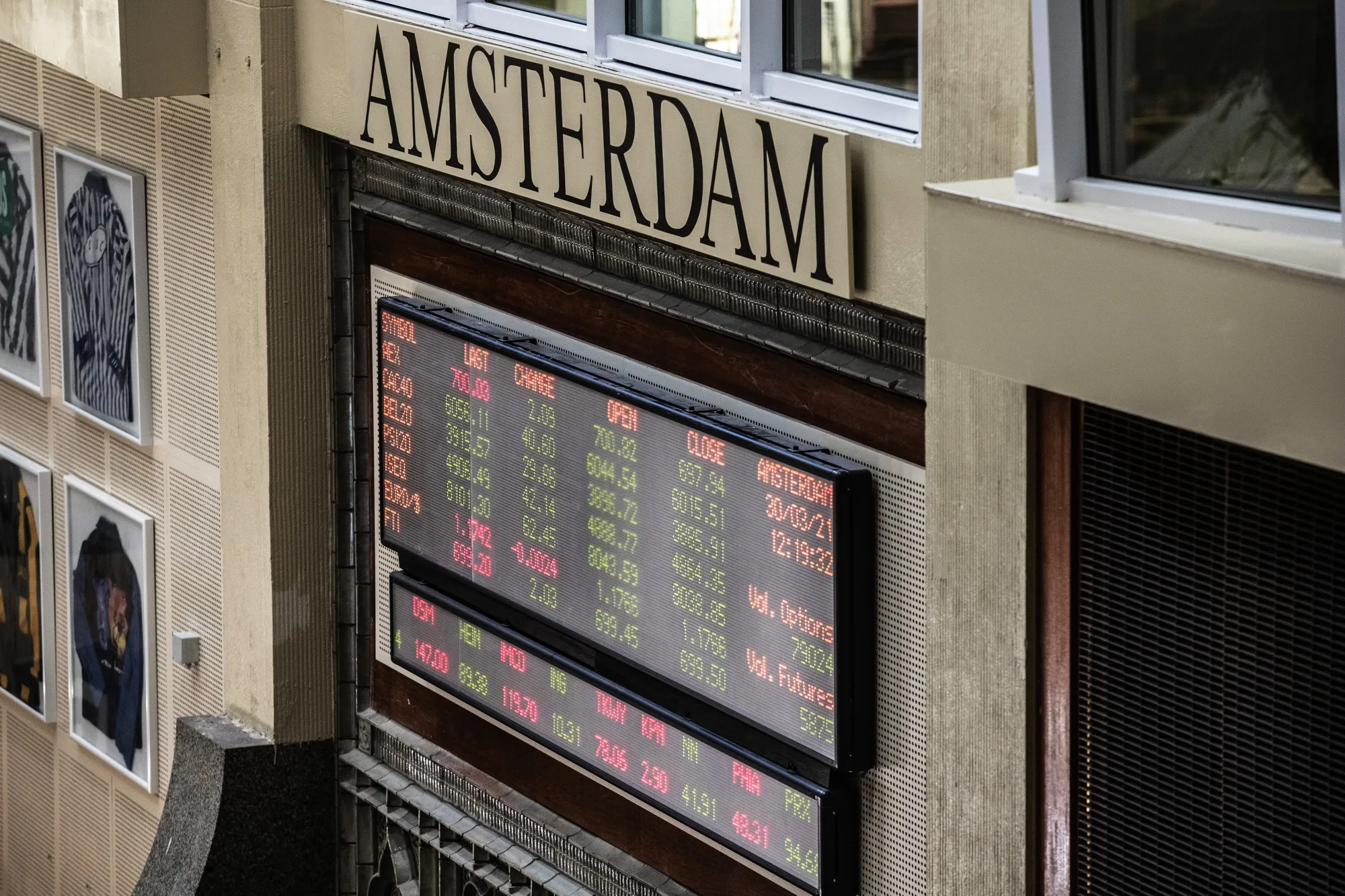 The Euronext NV stock exchange in Amsterdam.