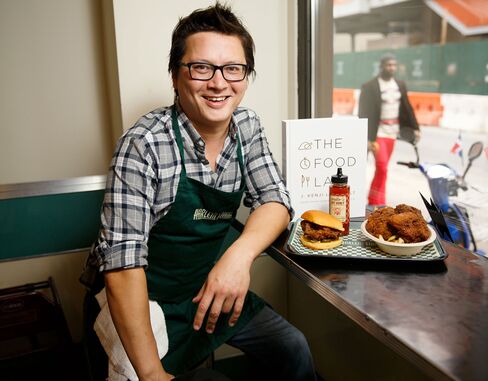 Kenji López-Alt, the author of The Food Lab: Better Home Cooking Through Science, at Harlem Shake.