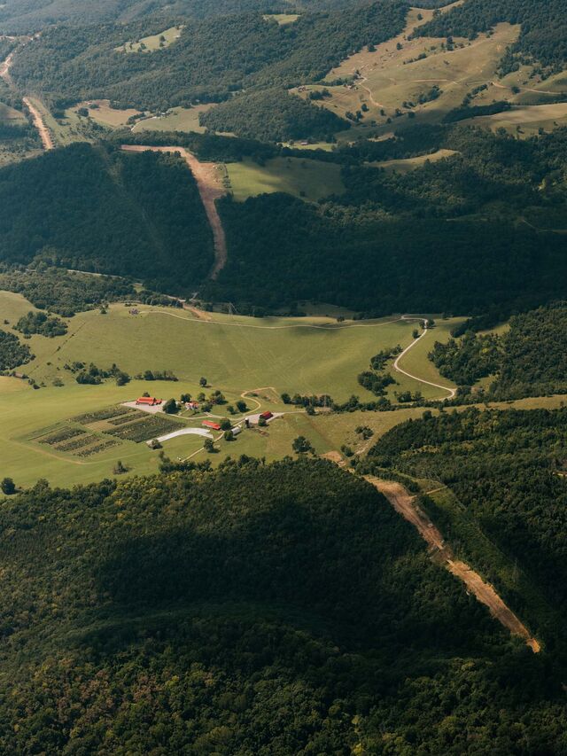 Mountain Valley Pipeline path in Pembroke, Virginia