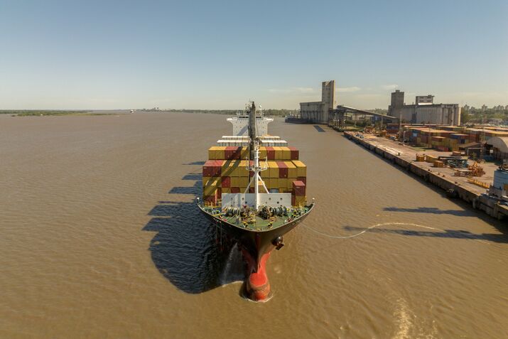Operations At Argentina's Port Of Rosario Ahead Of Trade Balance Figures