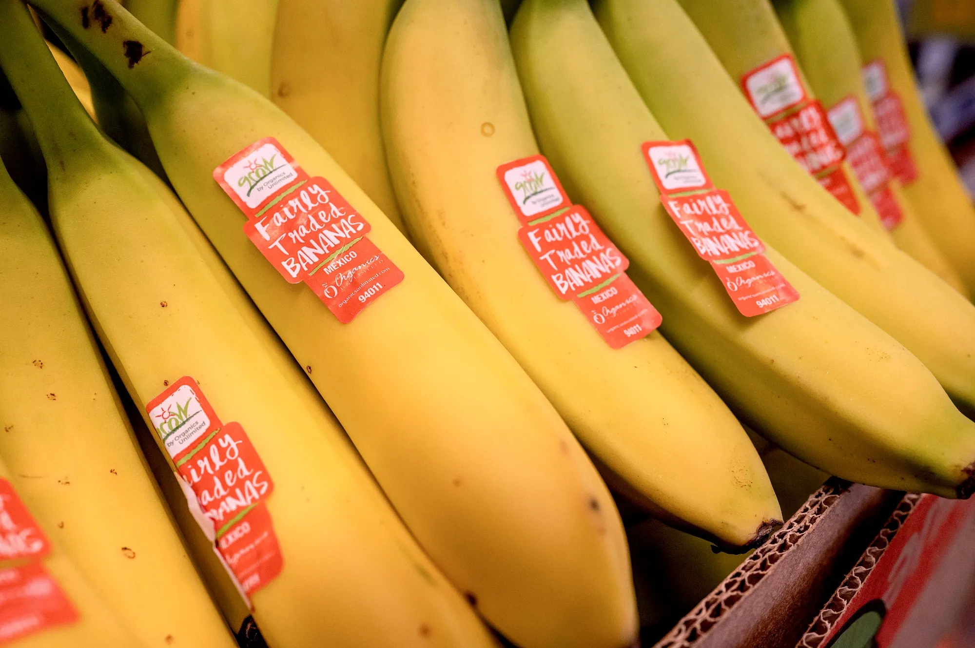 Bananas from Mexico at a grocery store in San Francisco, California, US, on Thursday, Jan. 30, 2025.