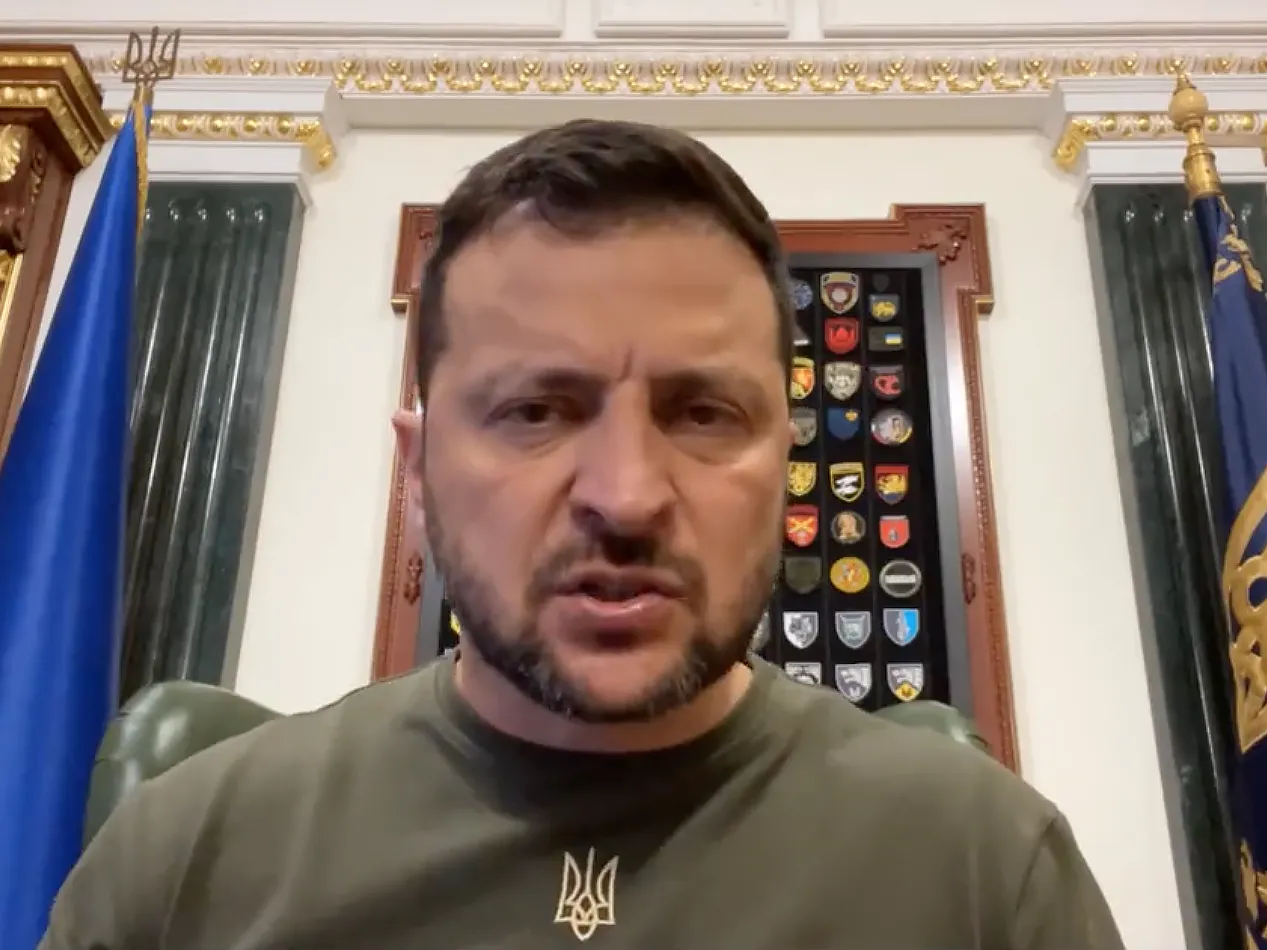 Volodymyr Zelenskiy in a video statment.