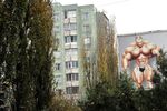 A billboard near a housing project in Tiraspol, Trans-Dniester, a separatist region of Moldova