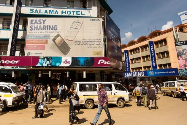 An ad for the Nokia Asha phone in Nairobi, Kenya