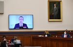 Mark Zuckerberg speaks via videoconference during a House Judiciary Subcommittee hearing in Washington, D.C., on&nbsp;July 29.&nbsp;