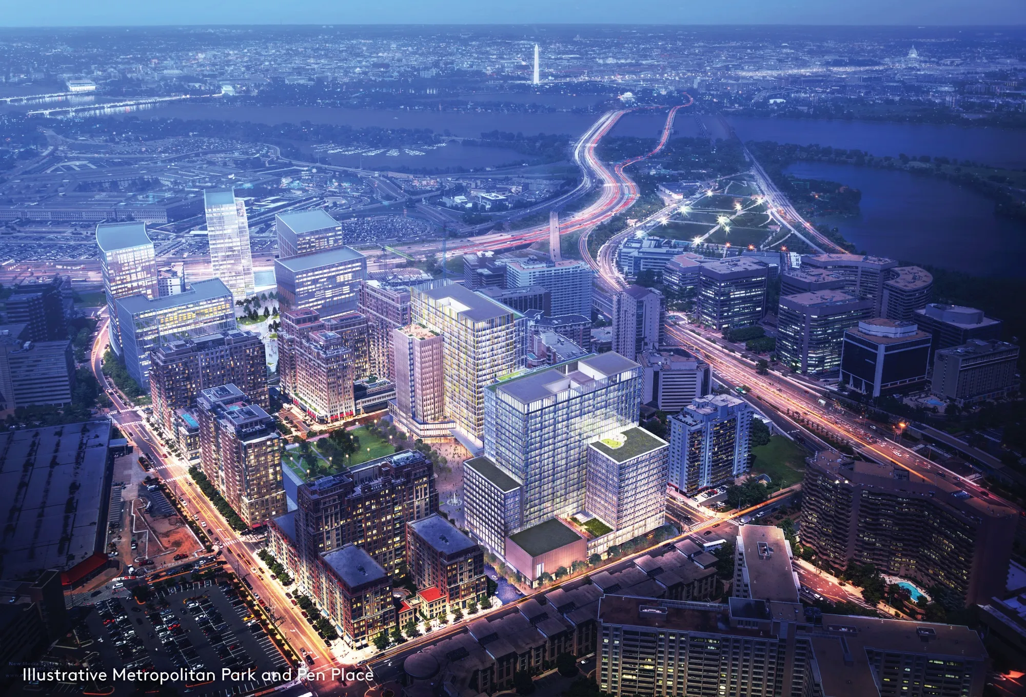 A rendering of plans for National Landing.&nbsp;