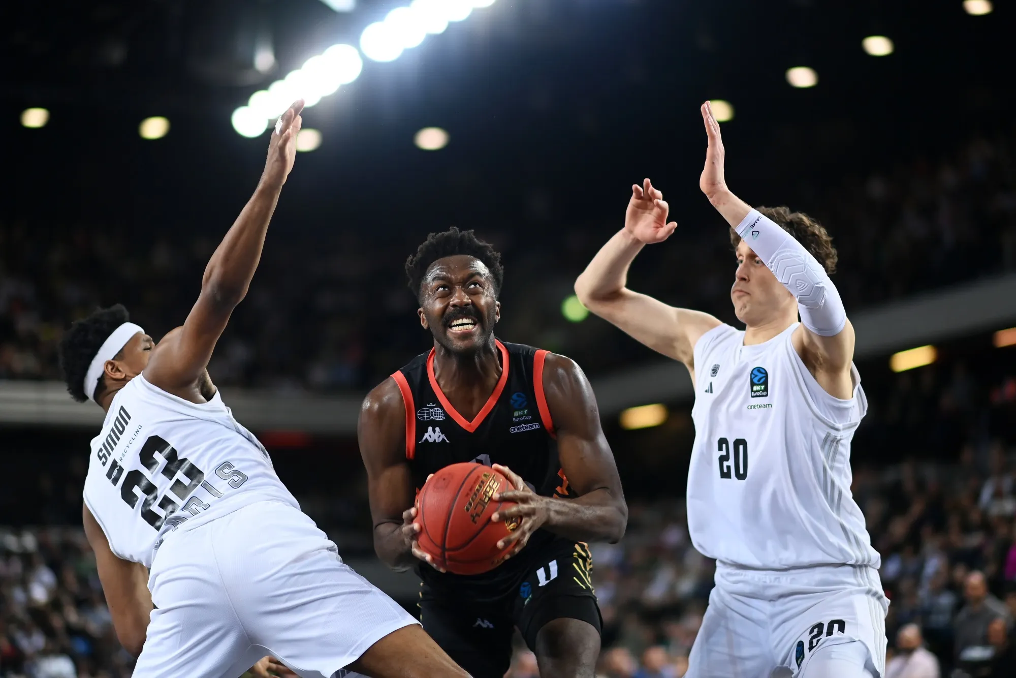 Gabe Olaseni of London Lions in the third quarter during the Euro Cup Finals match&nbsp;in London&nbsp;on March 29.
