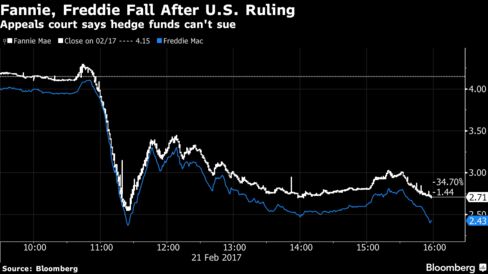 Fannie, Freddie Falls on U.S. Court Ruling