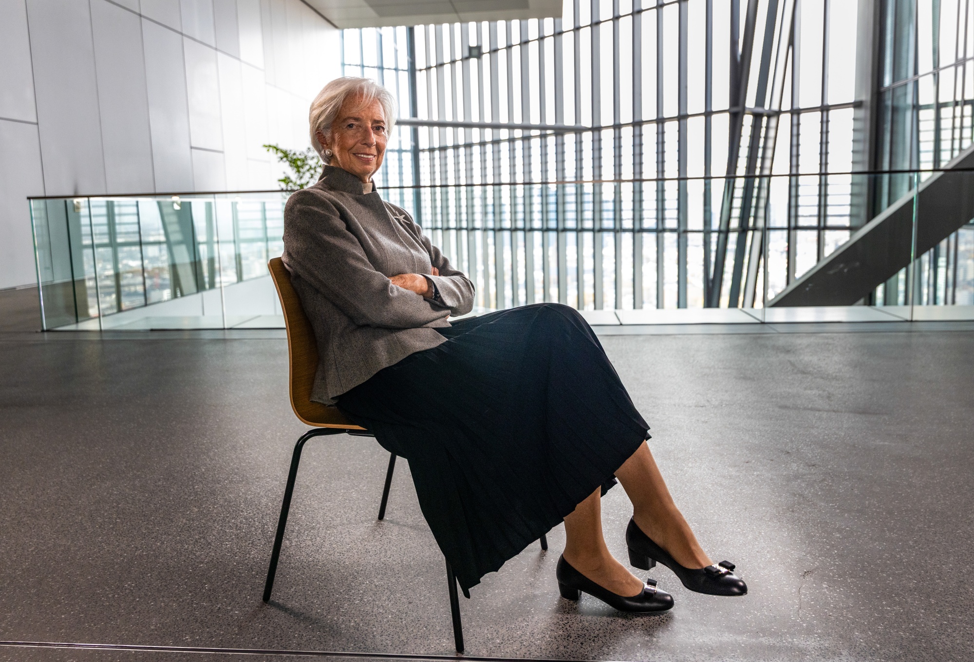 Christine Lagarde in Frankfurt, on Nov. 5. Photographer: Alex Kraus/Bloomberg