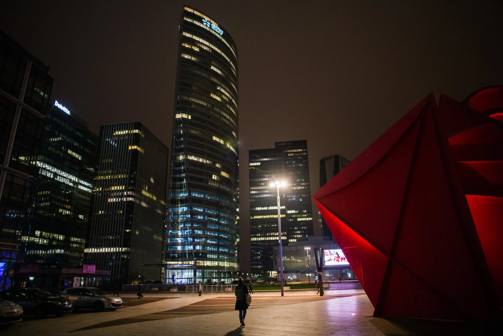 The La Defense business district in Paris.