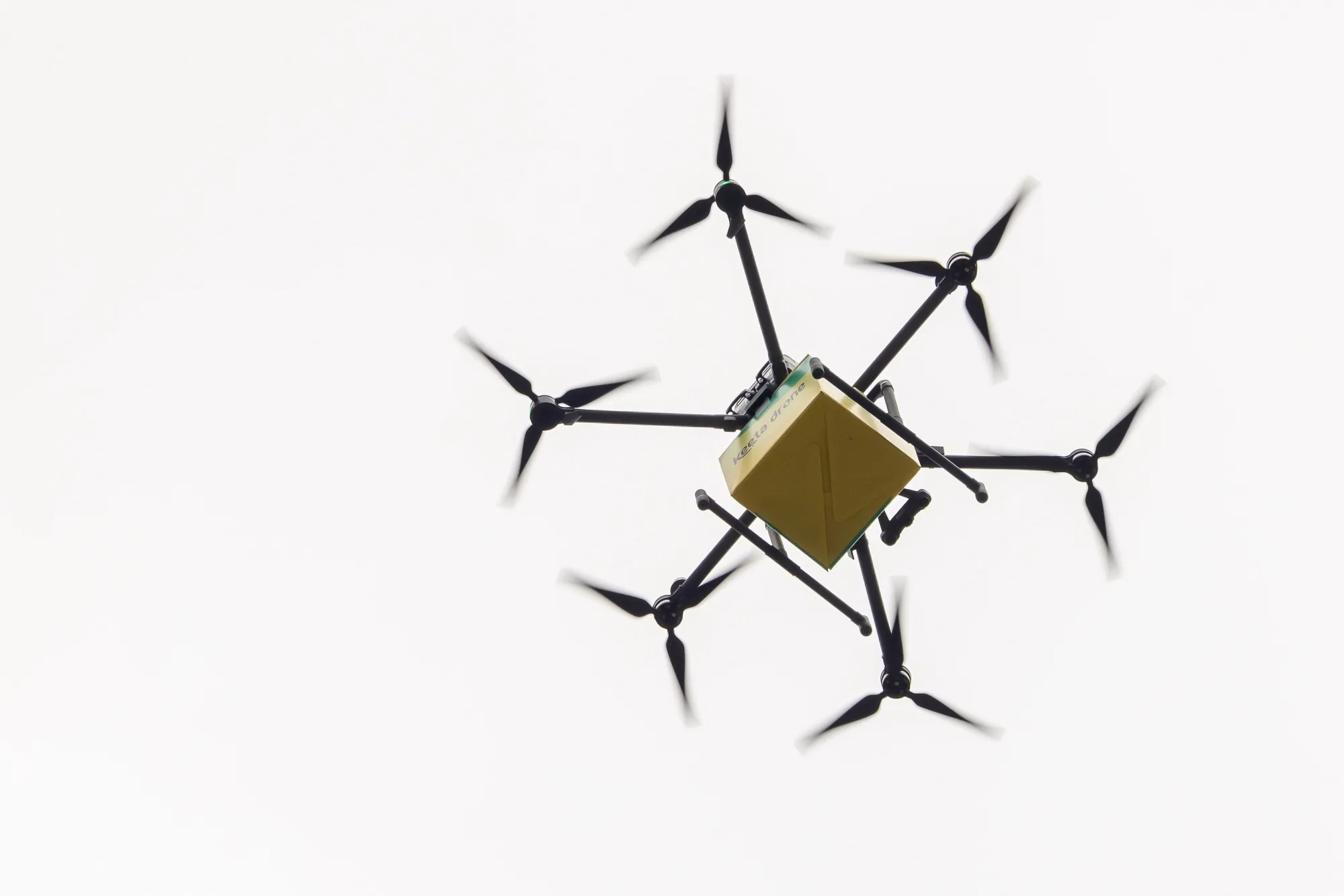 Meituan's Keeta food delivery drone during a demonstration in Hong Kong on June 5.