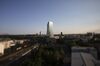 EDITORS NOTE: Image was created using a variable planed lens. The European Central Bank (ECB) headquarters stand in Frankfurt, Germany, on Monday, July 1, 2019. Following the collapse of merger talks between Deutsche Bank and Commerzbank, German Finance Minister Olaf Scholz changed his message from supporting a national champion to backing a cross-border merger.