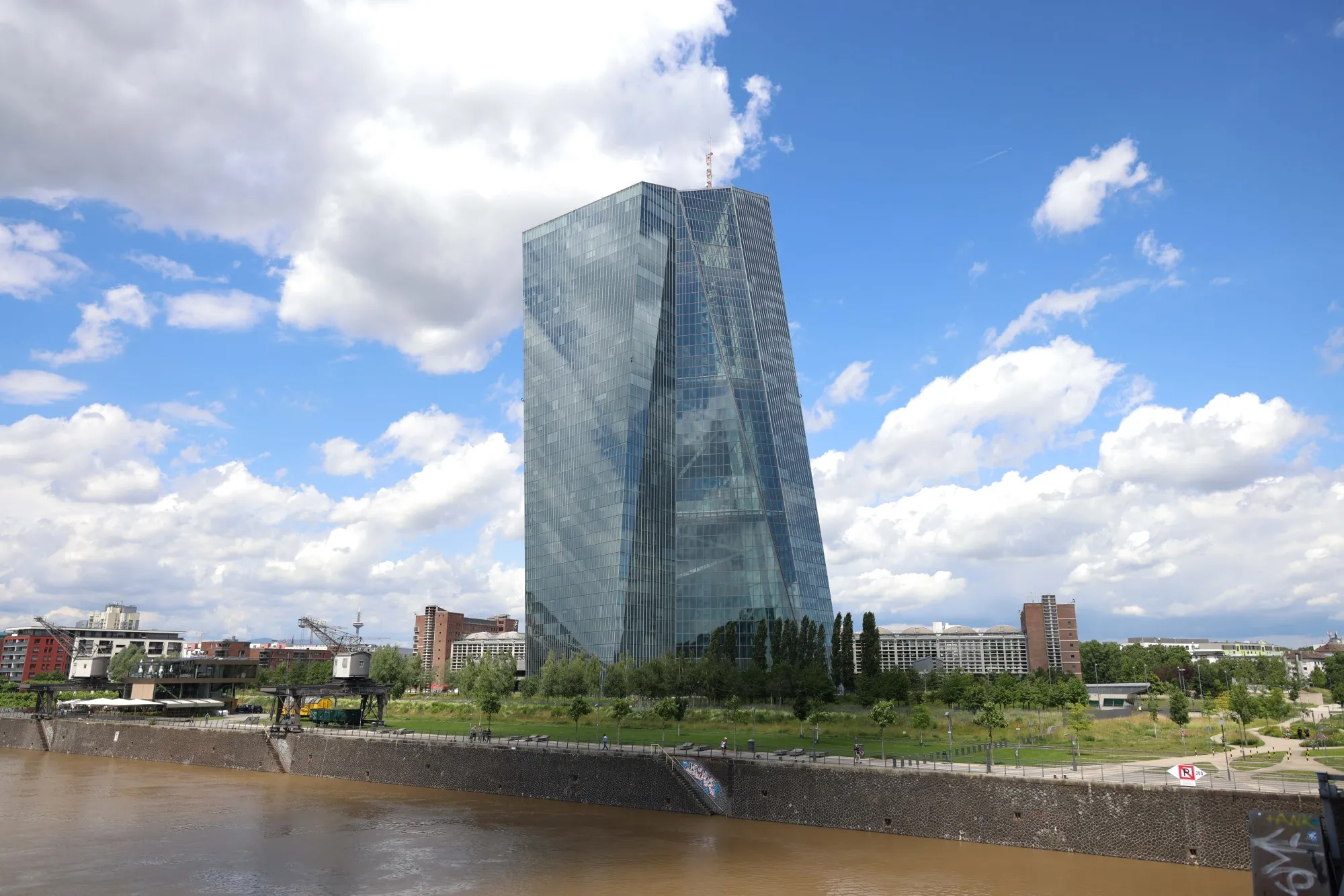 The headquarters of the European Central Bank (ECB) in Frankfurt.