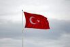 A Turkish national flag flies in Istanbul
