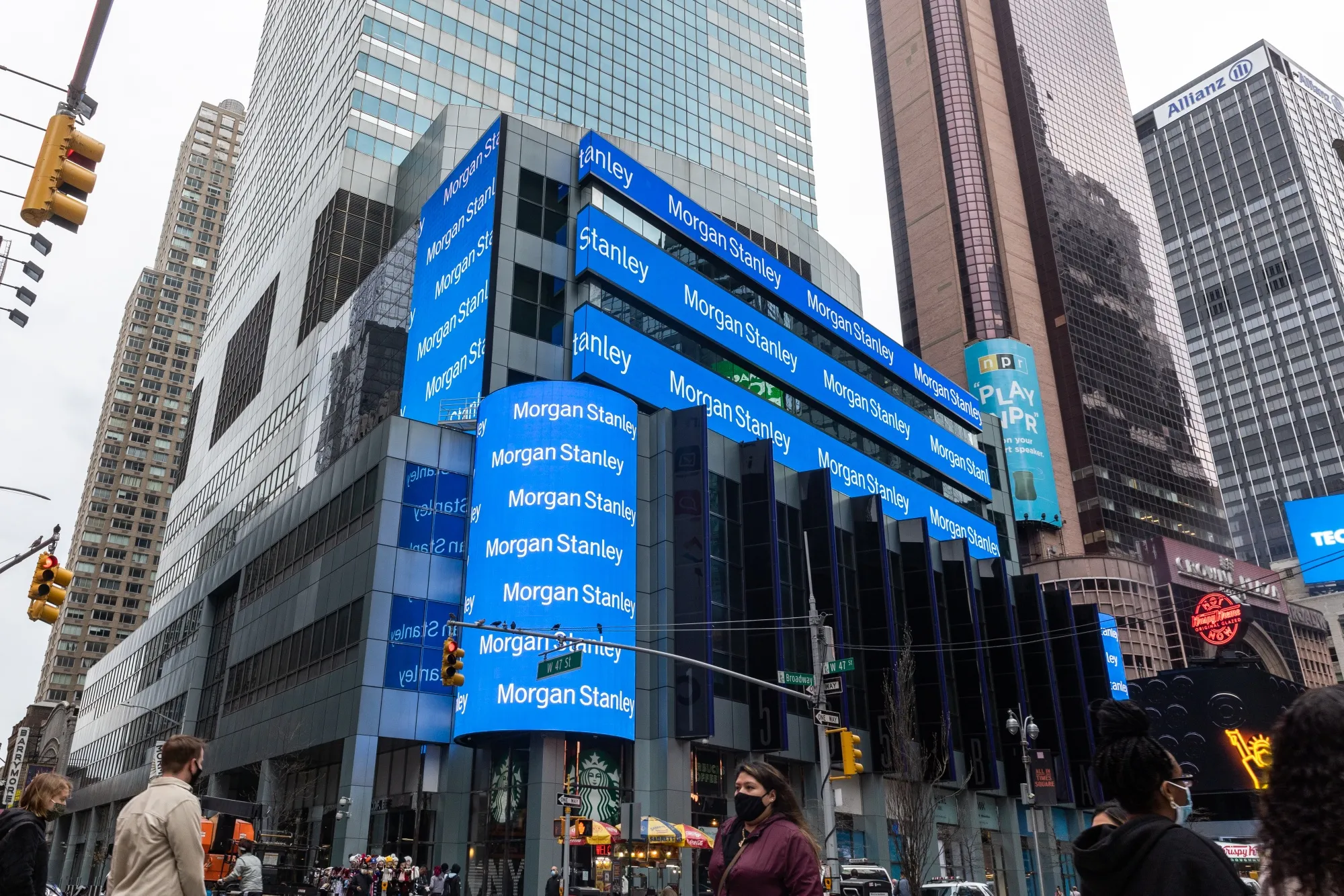 Morgan Stanley Headquarters Ahead Of Earnings Figures
