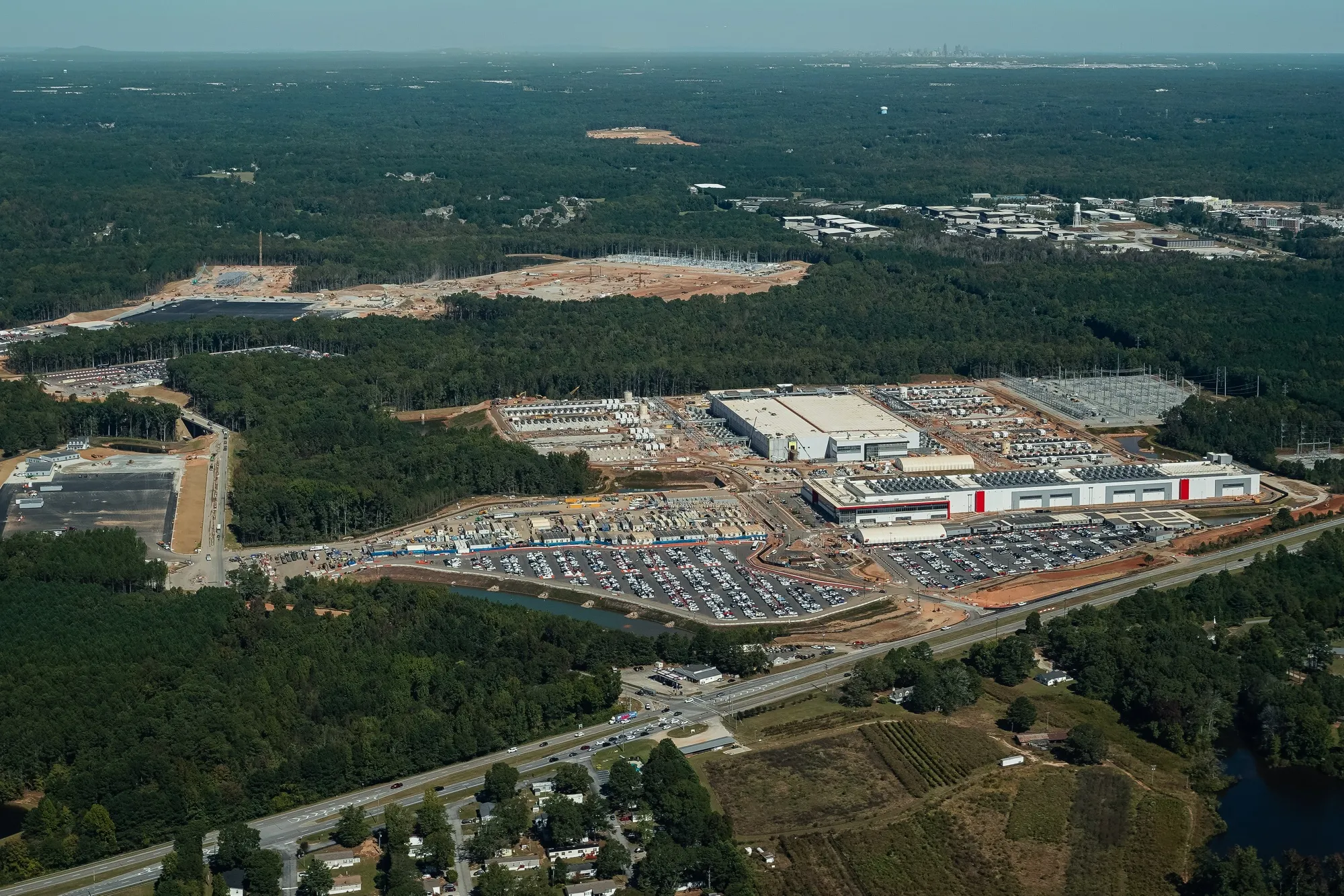 A QTS data center complex under construction in Fayetteville, Georgia, in 2024.