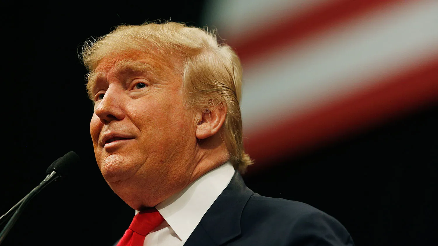Donald Trump speaks during a campaign rally at the Myrtle Beach Sports Center in Myrtle Beach, South Carolina, on Feb. 19, 2016.
