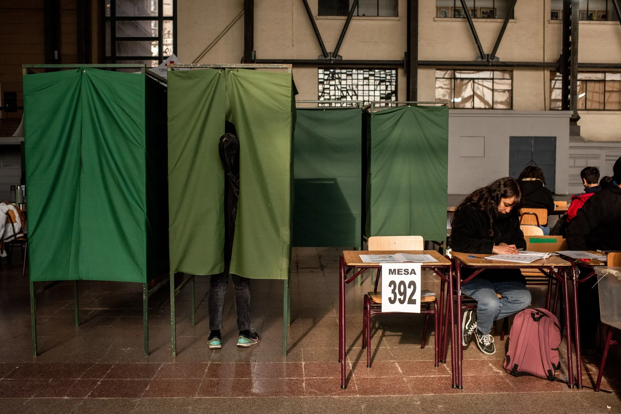 A polling station during a presidential primary election in Santiago, Chile, in June.