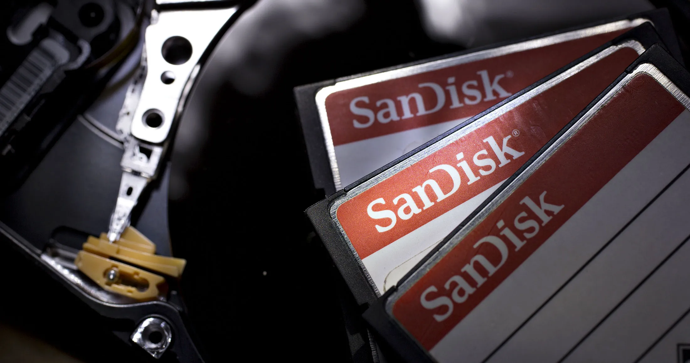 SanDisk Corp. compact-flash memory cards.
