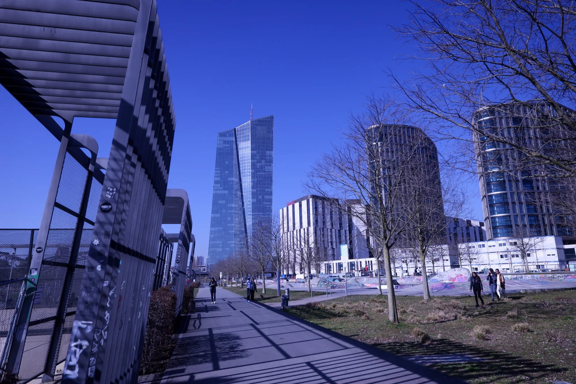 The headquarters of the European Central Bank in Frankfurt.
