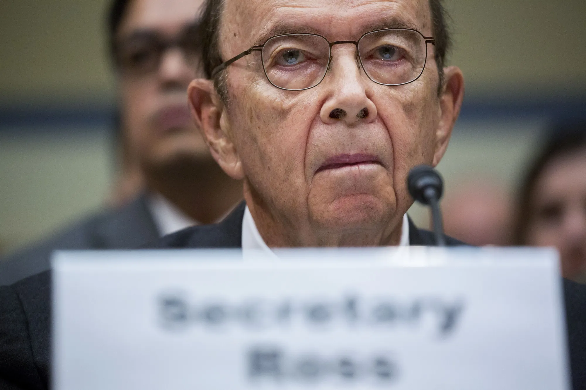 Wilbur Ross listens during a House Oversight Committee hearing in Washington on&nbsp;March 14.&nbsp;