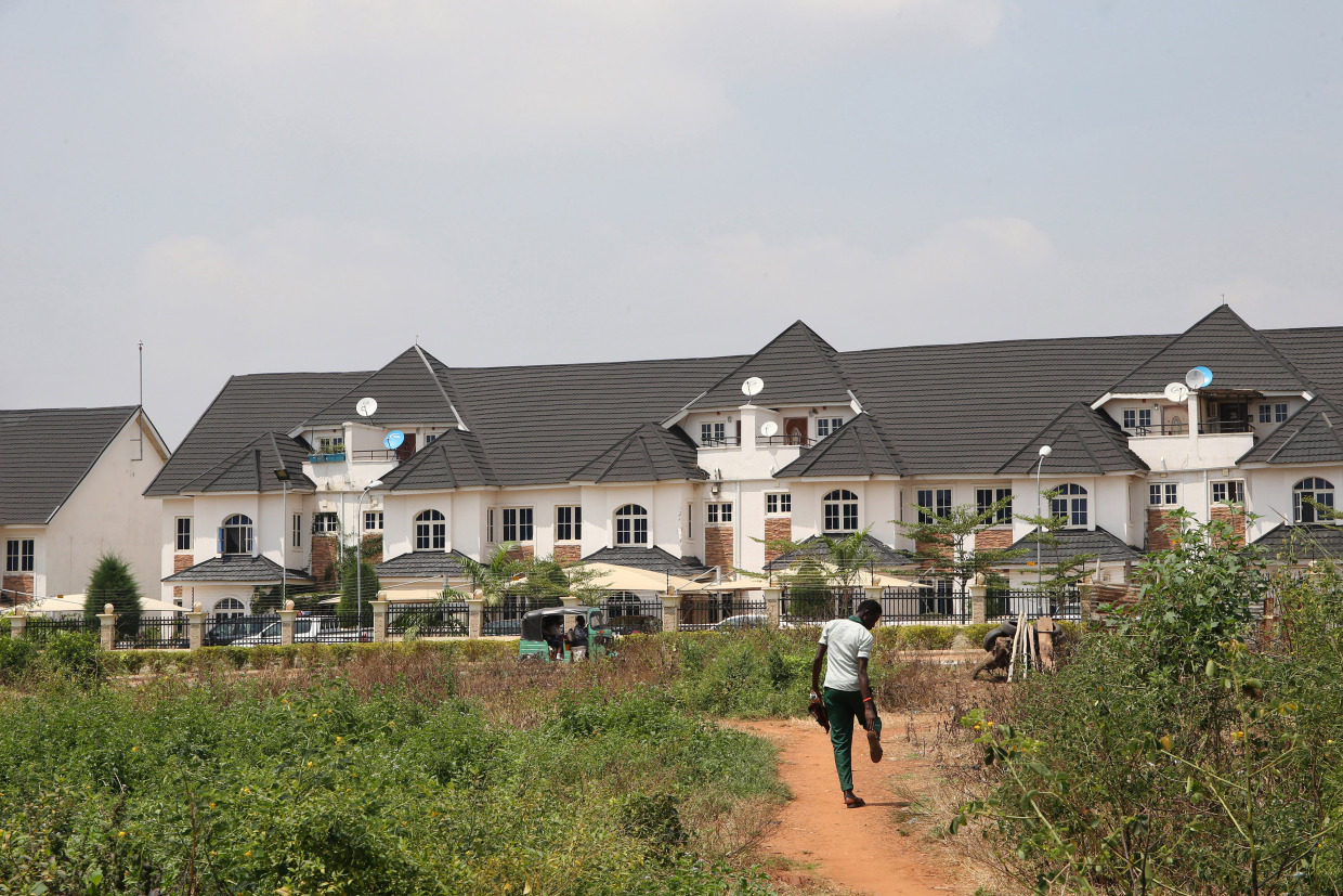 A housing estate in Abuja, Nigeria.