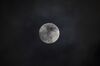 The 'supermoon' is pictured rising over London on January 1, 2018.
