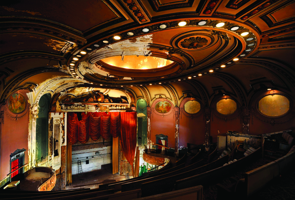 For years, the interior of the Parkway Theater (opened in 1915) was used as commercial or office storage space. Now, it's been remodeled and reopened as the home of the Maryland Film Festival.