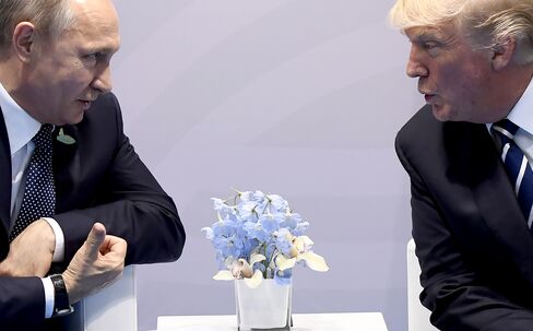 7日会談したプーチン、トランプ両大統領