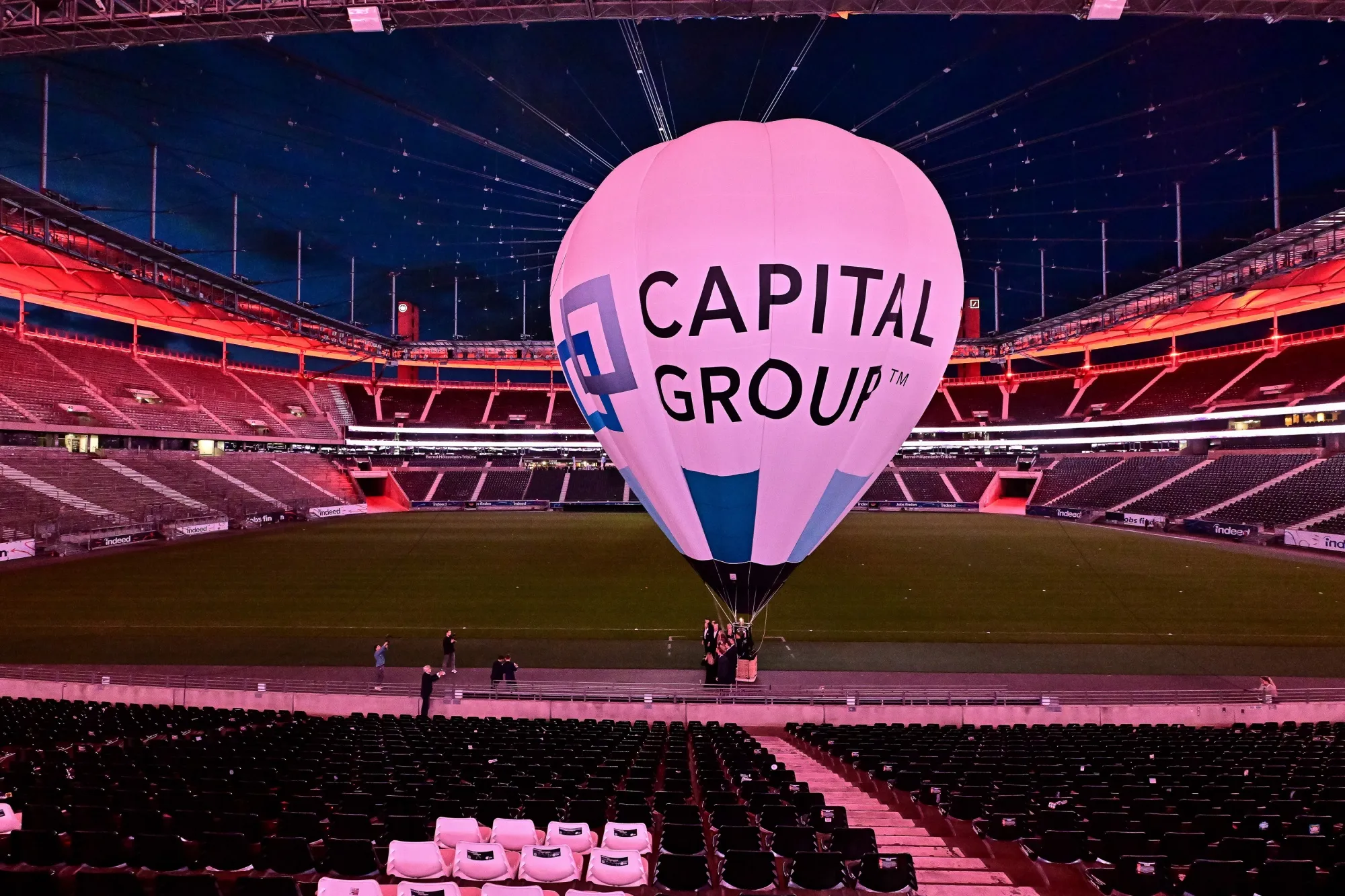 Capital Group marked a decade at Frankfurt’s Deutsche Bank Park with a hot air balloon.
