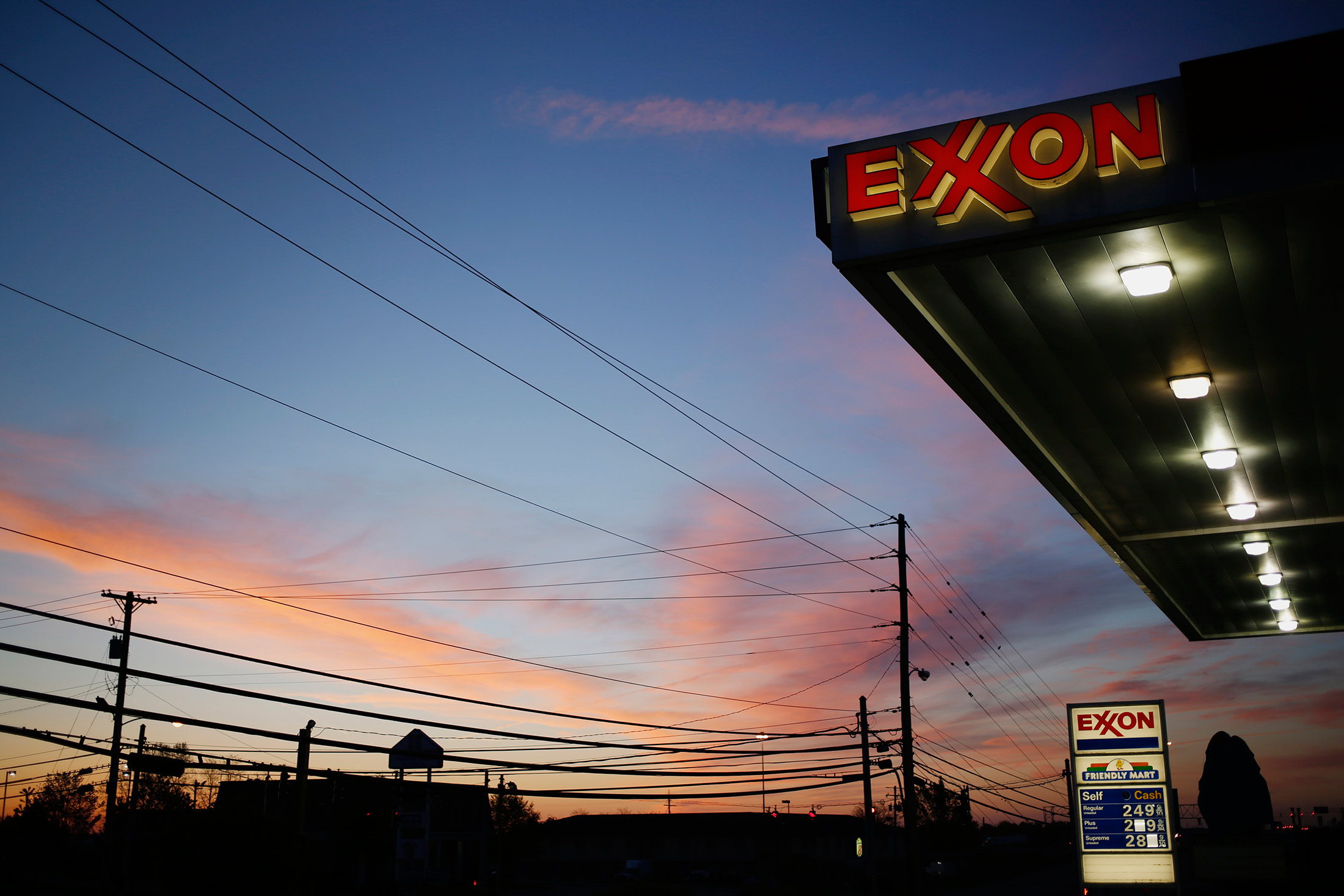 An Exxon Mobil Corp. Gas Station Ahead Of Earnings Figures