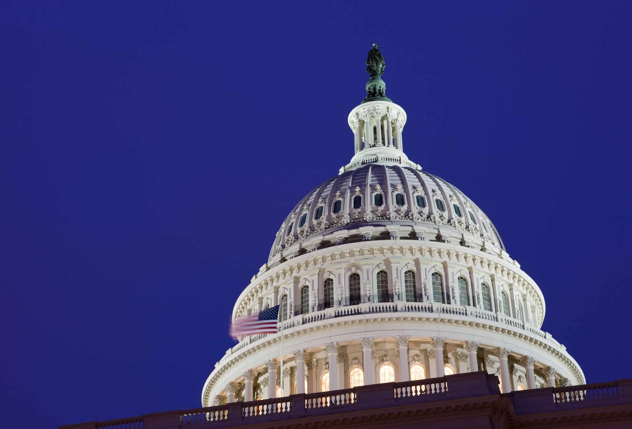 Capitol Building In Washington DC At Night