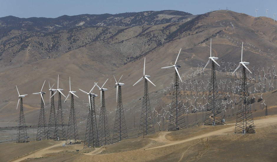 A wind farm in Tehachapi, California.