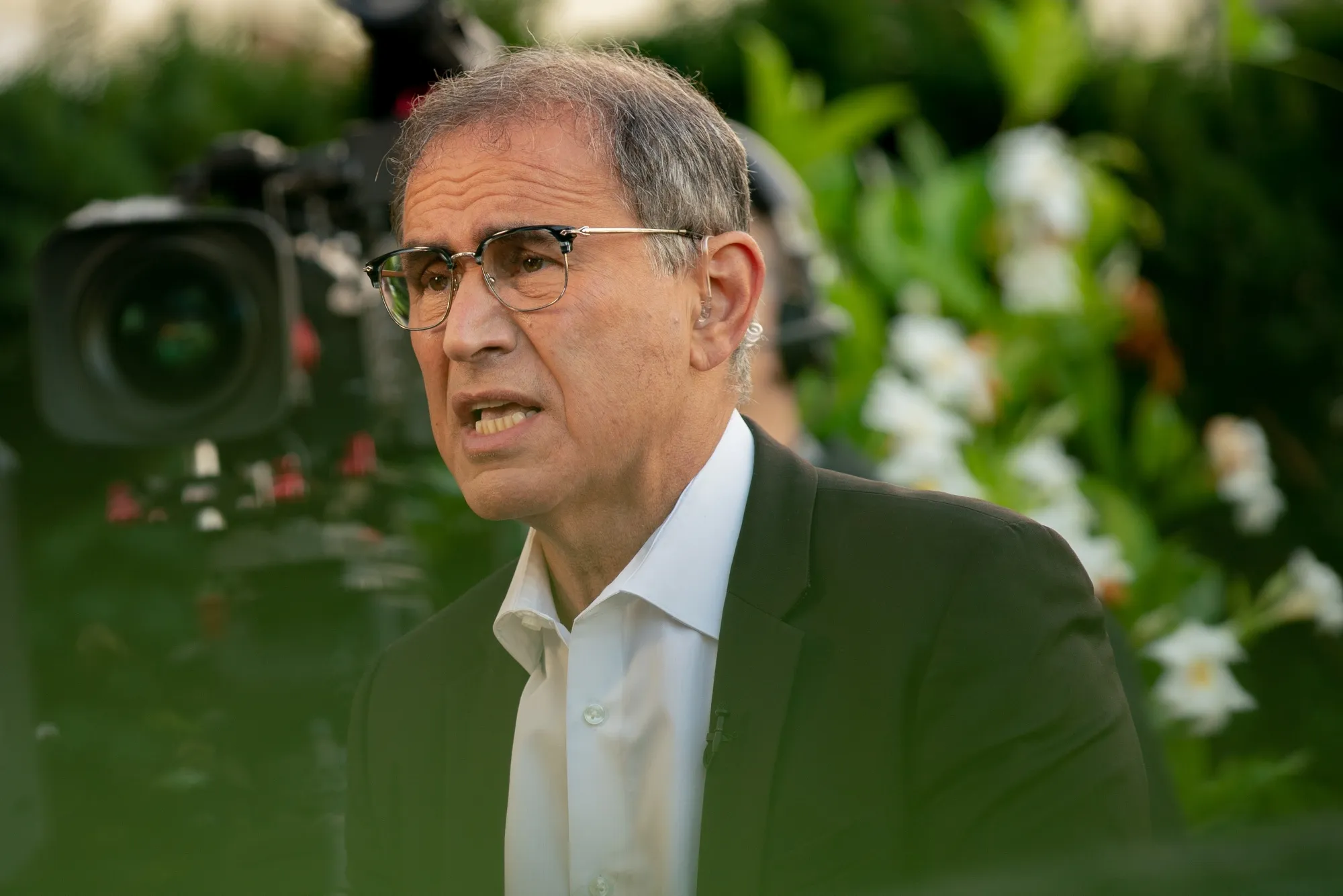 Nouriel Roubini, chief executive officer of Roubini Macro Associates Inc., speaks during a Bloomberg Television/Radio interview at the Greenwich Economic Forum (GEF) in Greenwich, Connecticut, U.S., on Tuesday, Sept. 21, 2021.&nbsp;
