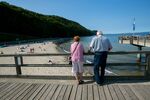 Pensioners Take In The Sea Air On Ruegen Island As Bundesbank Floats Higher Retirement Age 