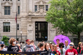 Pro-Palestinian Protesters From George Washington University Hold Rally At D.C.'s City Hall