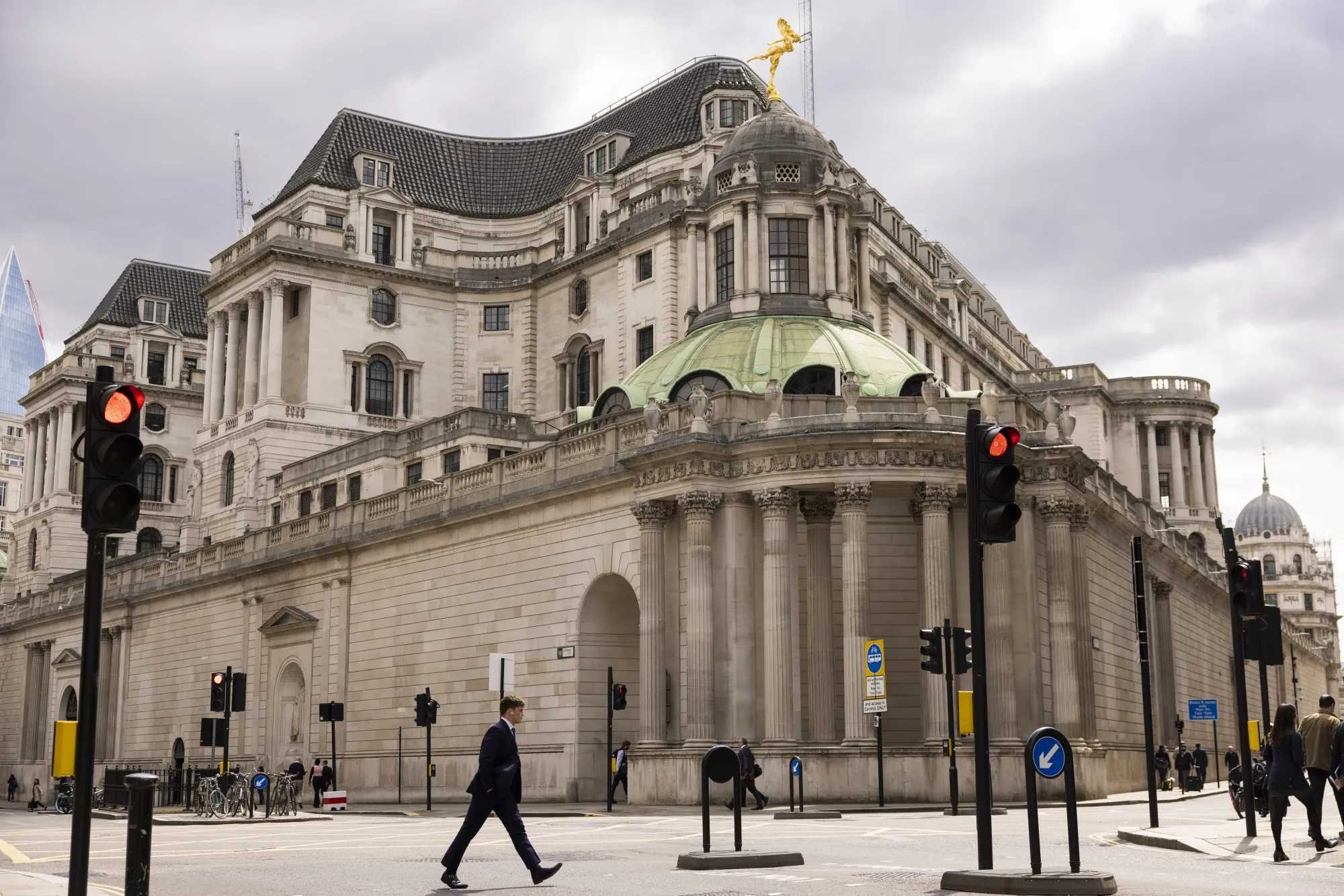 The Bank of England in the City of London, UK.