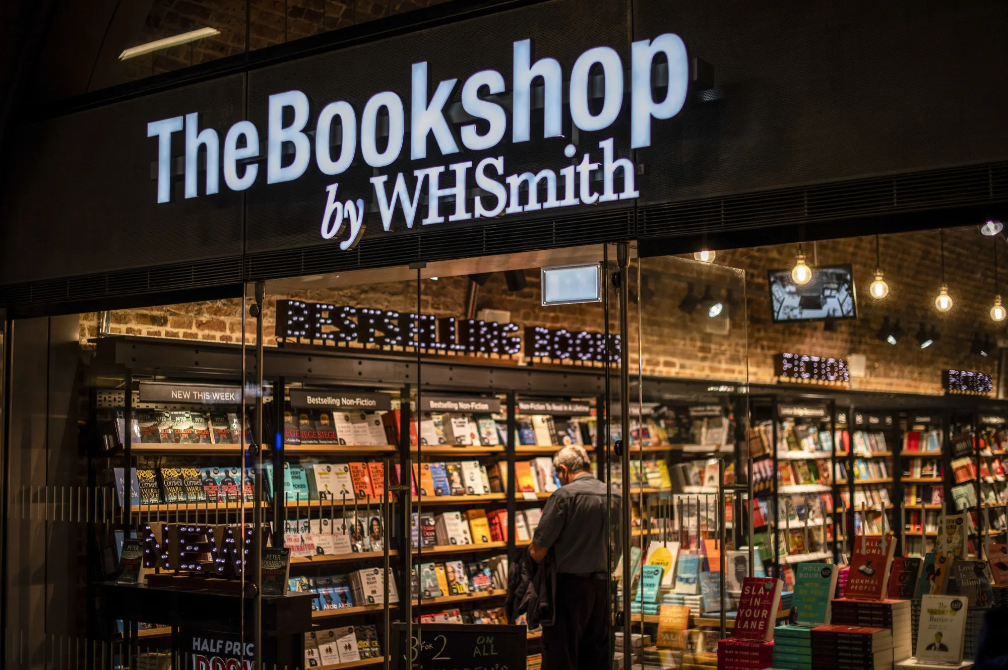 The Bookshop, by WH Smith Plc, stands at London Bridge railway station in London.