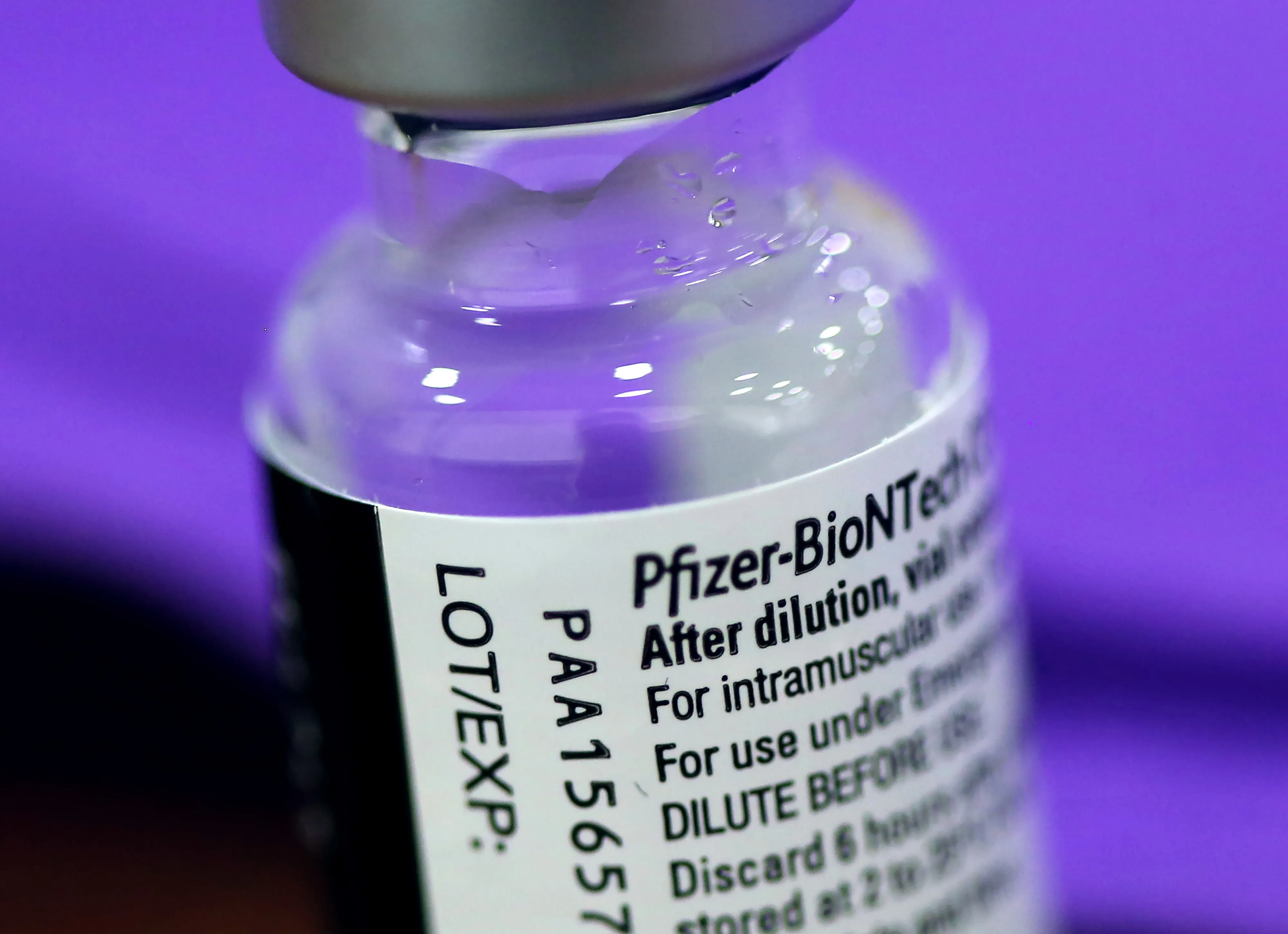 A vial of the Pfizer-BioNTech Covid-19 vaccine.