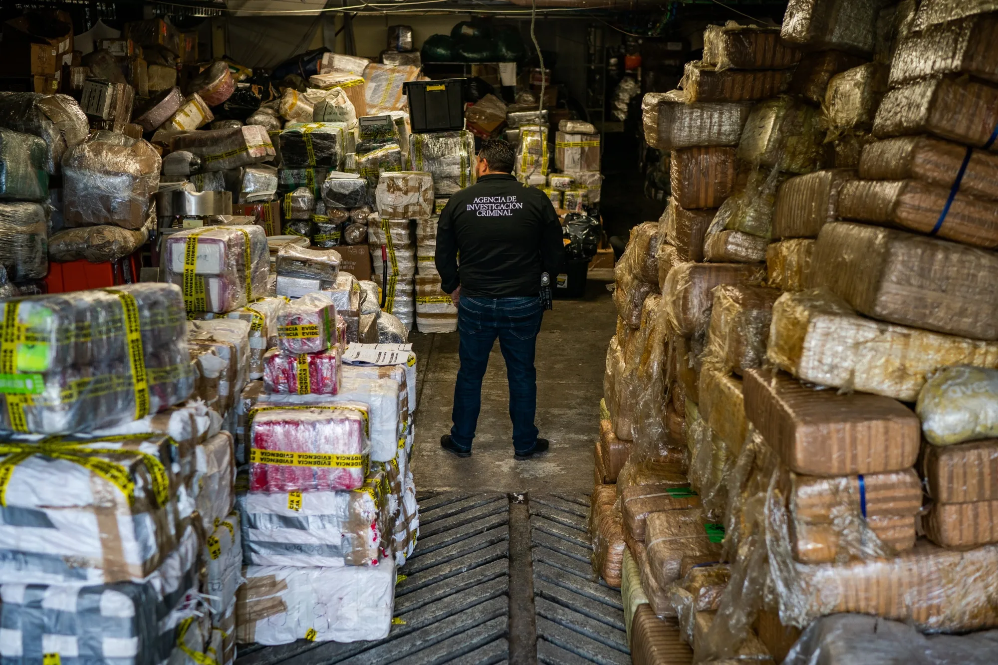 Officials unload hundreds of pounds of seized fentanyl and other illicit drugs in Tijuana, Mexico.