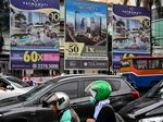 Real Estate hoardings in Jakarta.