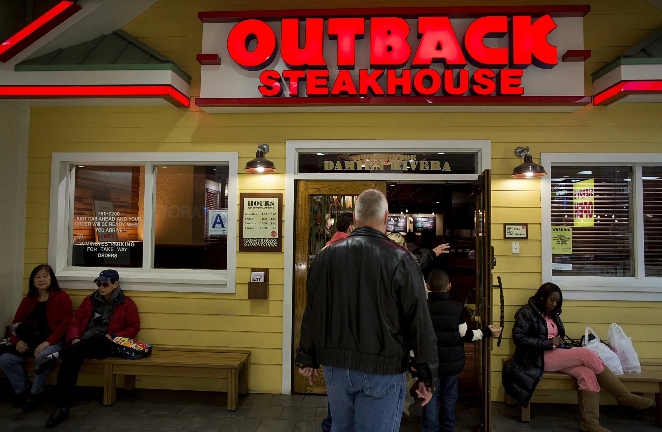 Views of an Outback Steakhouse Restaurant