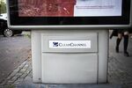 The Clear Channel logo on an shelter in Warsaw. Photographer: Jaap Arriens/NurPhoto/Getty Images
