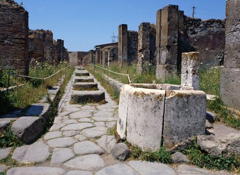 The ‘Street of Fortune’ in Pompeii.