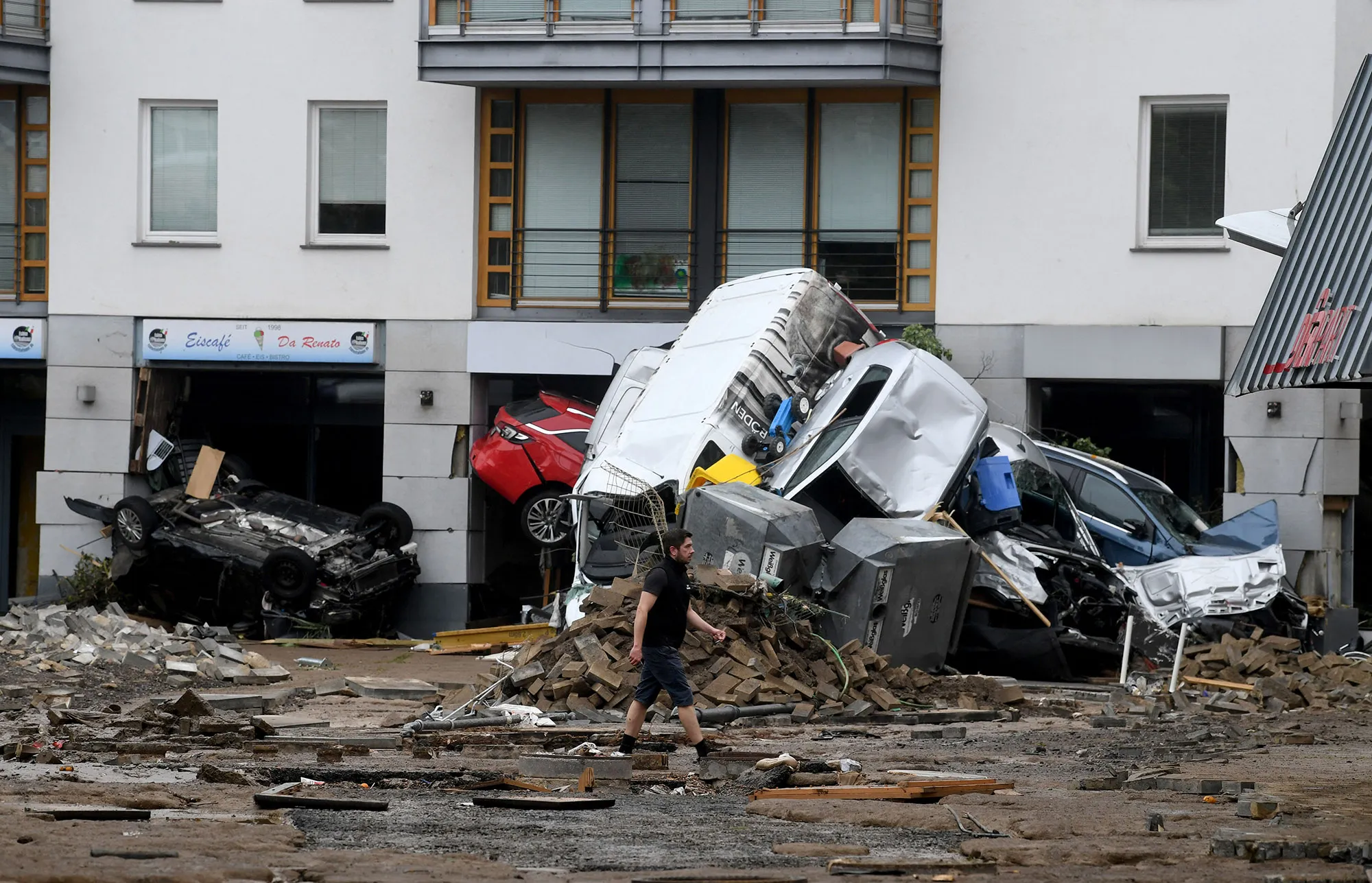 Major damage in Bad Neuenahr-Ahrweiler, western Germany, on July 16.&nbsp;