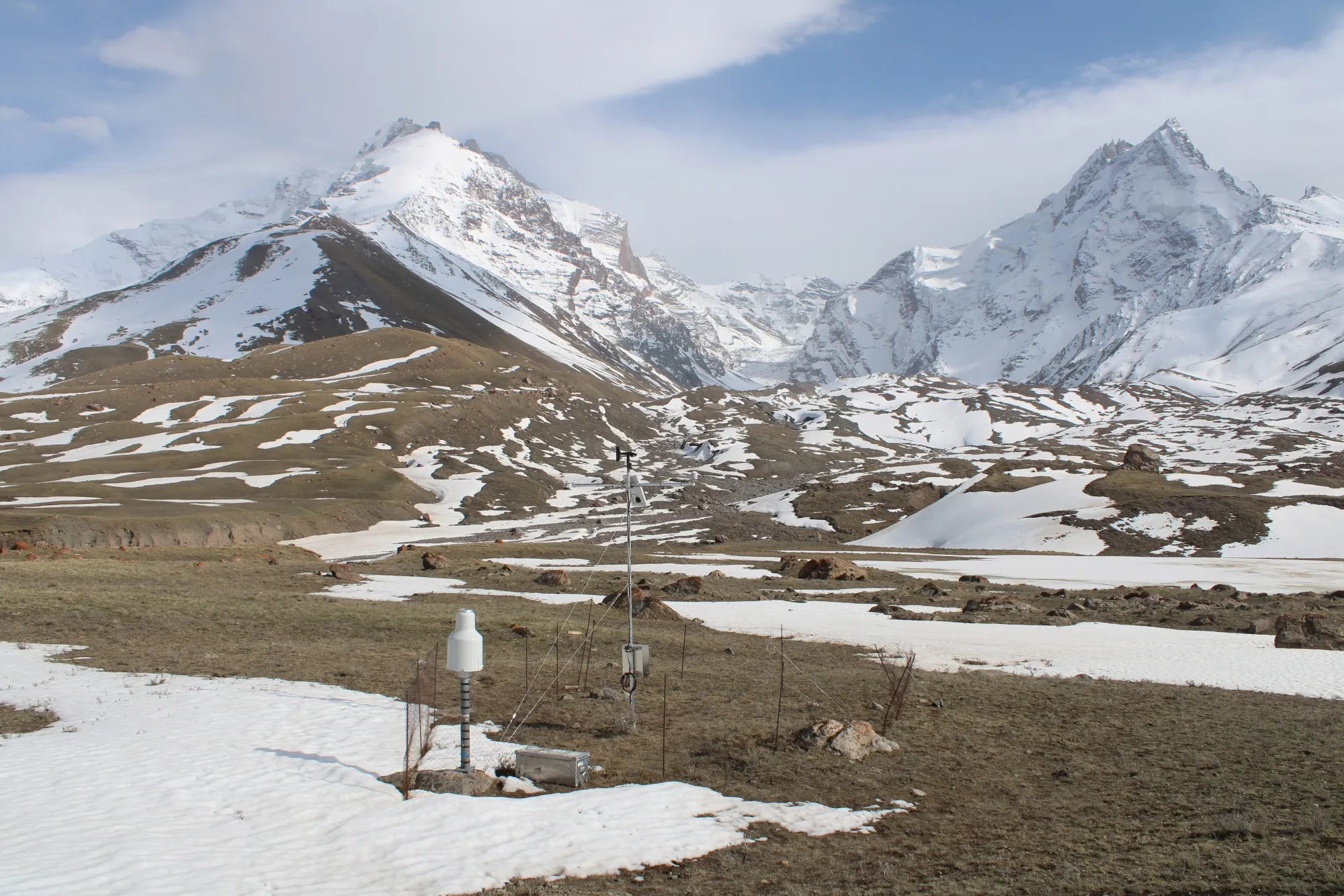 A time-lapse photo near pluviometer station.