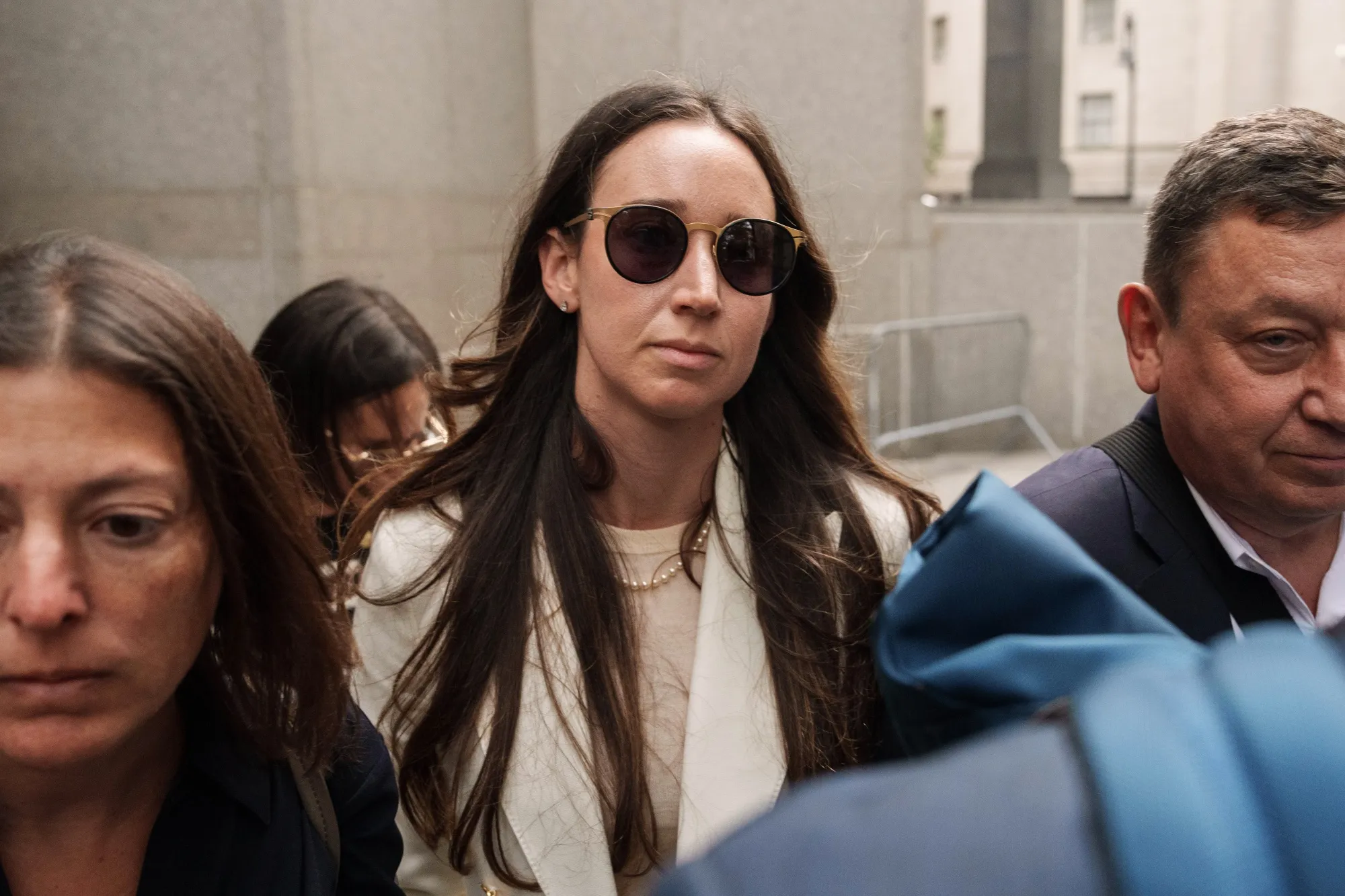 Charlie Javice departs federal court in New York, on Sept. 29.