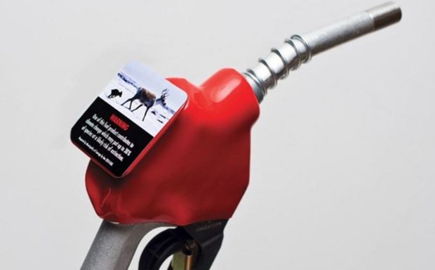 A concept for a climate label for gas-station pumps.