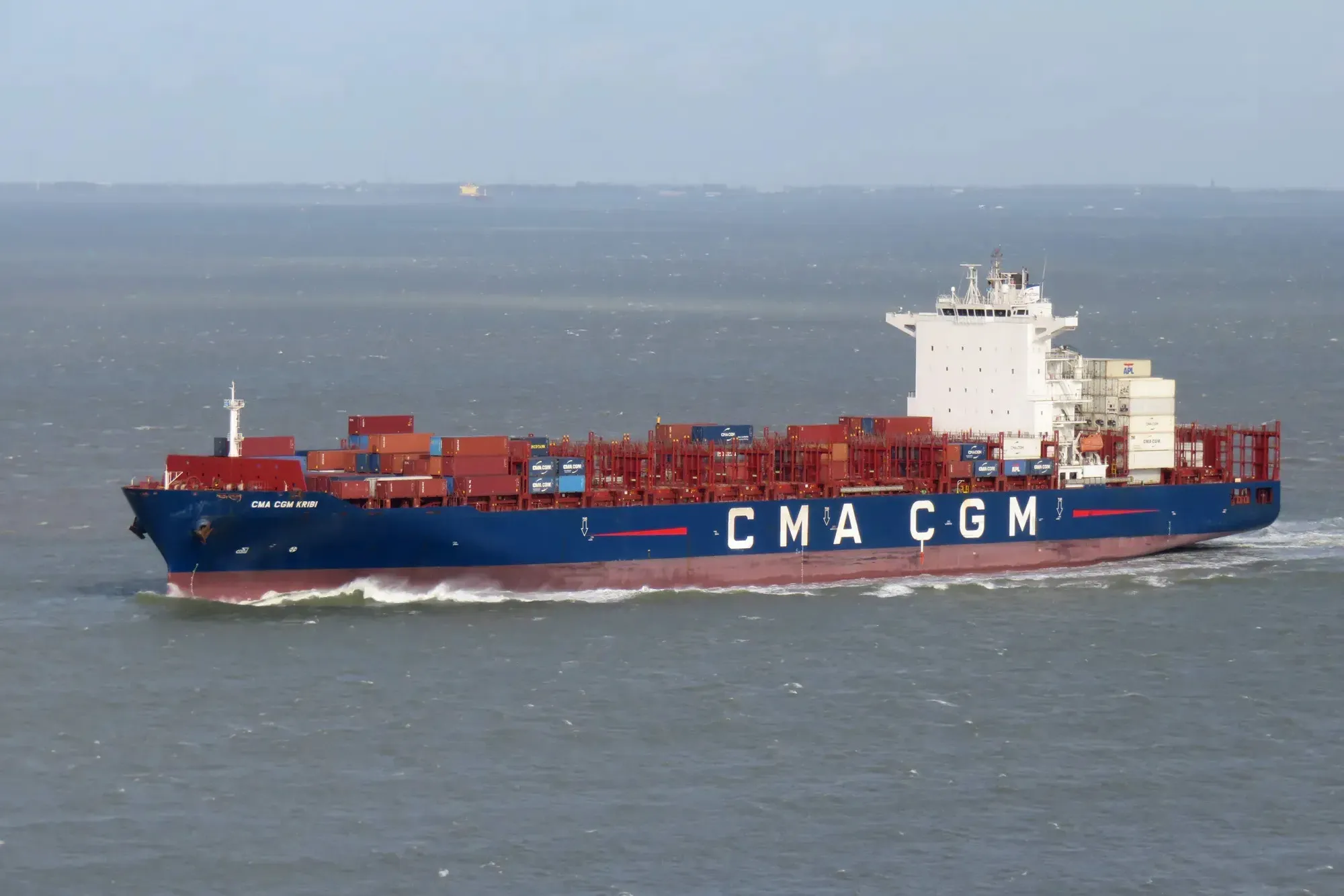 The CMA CGM Kribi container ship.